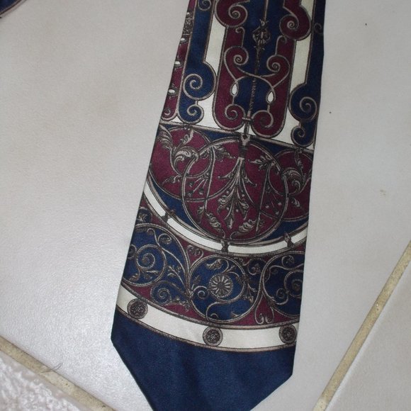 unbranded Other - EUC, Men's burgundy, tan & blue necktie